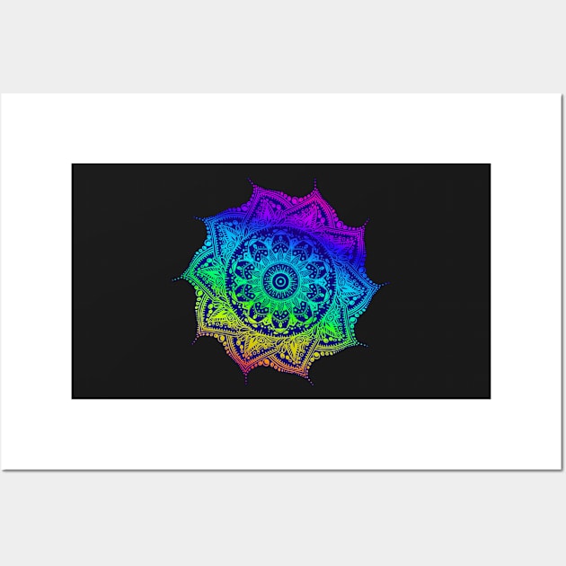 Rainbow Mandala Wall Art by KeishaMaKainn